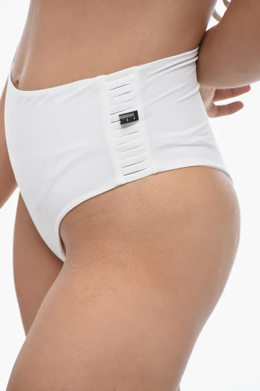 Best Bikini A Triangolo a Tinta unita e Taglio Alto Donna Costumi Da Bagno