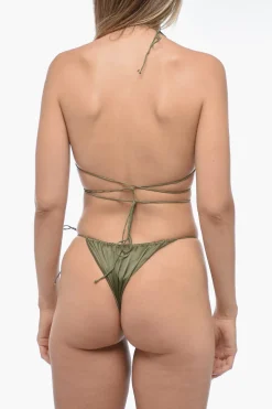 Bikini Tie-Side in Satin a Tinta Unita>Oseree Clearance