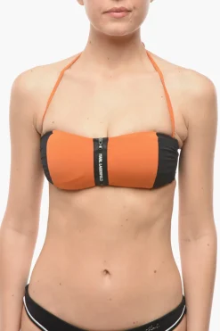 Bikini Top a Fascia SPORT Bicolore con Chiusura Zip>Karl Lagerfeld Sale