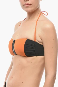 Bikini Top a Fascia SPORT Bicolore con Chiusura Zip>Karl Lagerfeld Sale