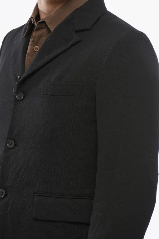 BLACK Blazer in Doppio Tessuto con Dettaglio a Scacchi>Comme Des Garçons Fashion