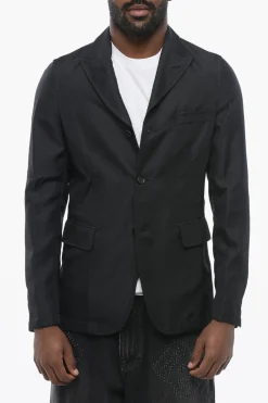 Clearance BLACK Blazer Slim Fit con Tasche ad Aletta Uomo Giacche