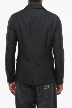 Clearance BLACK Blazer Slim Fit con Tasche ad Aletta Uomo Giacche