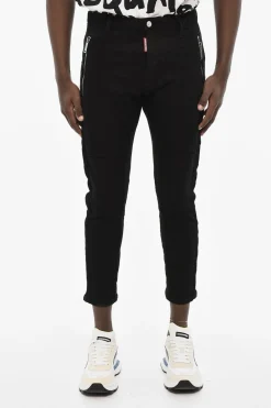 BLACK BULL Jeans a Lavaggio Scuro con Zip>Dsquared2 Discount