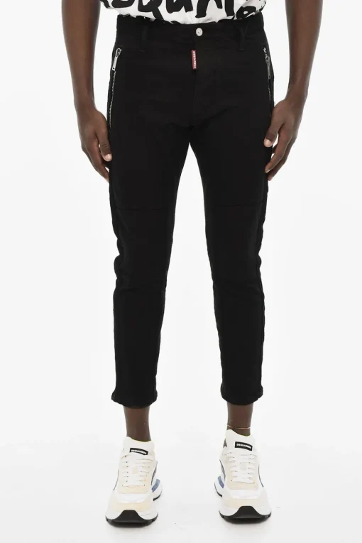 BLACK BULL Jeans a Lavaggio Scuro con Zip>Dsquared2 Discount