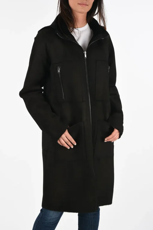 Best BLACK GOLD Cappotto LISTY-A in Pelle Donna Giubbotti|Cappotti E Trench