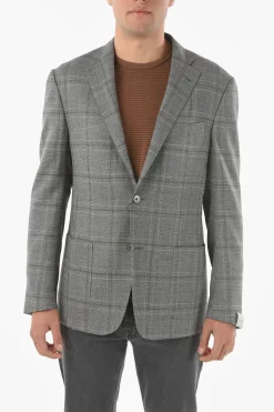 Sale Blazer 2 Bottoni GATE con Motivo Tartan Uomo Giacche