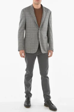 Sale Blazer 2 Bottoni GATE con Motivo Tartan Uomo Giacche