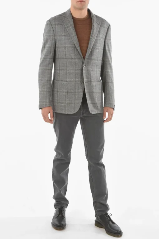 Sale Blazer 2 Bottoni GATE con Motivo Tartan Uomo Giacche