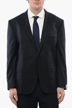 Blazer 2 Bottoni LEADER in Lana Vergine Twill>Corneliani Online