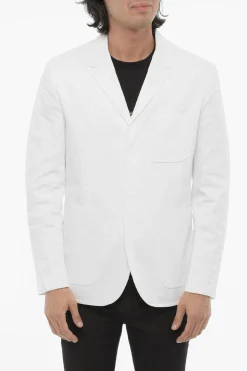 Outlet Blazer 3 Bottoni Slim Fit Sfoderata Uomo Giacche