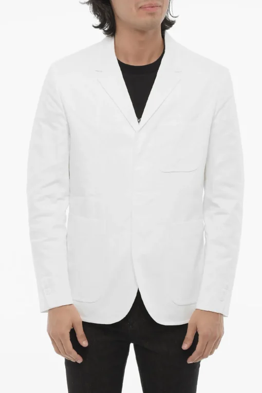 Outlet Blazer 3 Bottoni Slim Fit Sfoderata Uomo Giacche