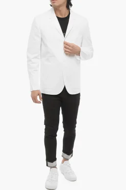 Outlet Blazer 3 Bottoni Slim Fit Sfoderata Uomo Giacche