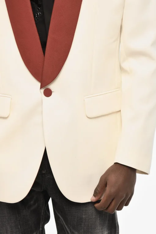 Online Blazer a 1 Bottone in Misto Lana Virgine Uomo Giacche