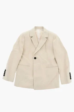 Blazer a 1 Bottone in Twill di Cotone con Taschino Laterale>Dior Kids Online