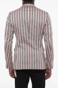Blazer a 2 Bottoni a Righe con Tasche ad Aletta>Dsquared2 Hot