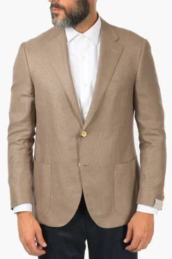 Blazer a 2 bottoni LEADER SOFT con Motivo Hopsack>Corneliani Online
