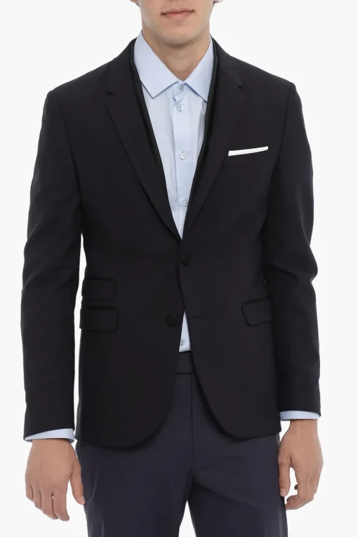 Blazer a Due Bottoni con Due Spacchi Laterali>Neil Barrett Fashion