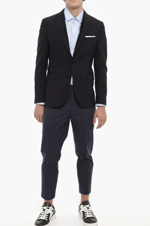 Blazer a Due Bottoni con Due Spacchi Laterali>Neil Barrett Fashion