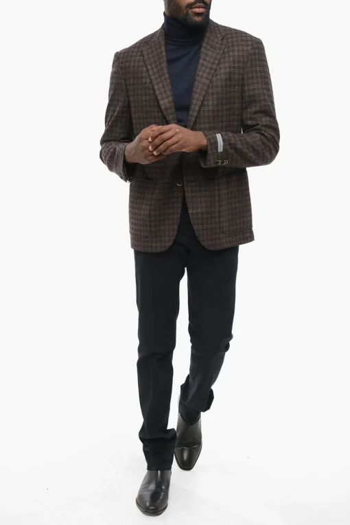 Blazer a Quadri con Tasche a Toppa>Nino Danieli Hot