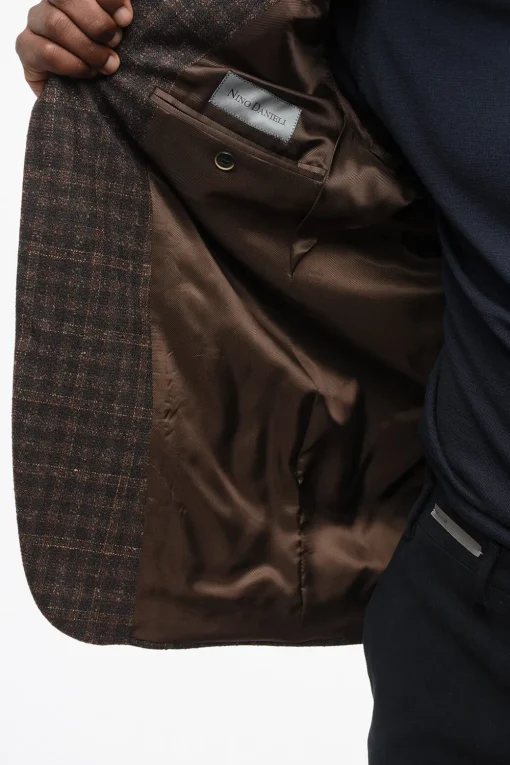 Blazer a Quadri con Tasche a Toppa>Nino Danieli Hot