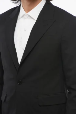 Clearance Blazer a Un Bottone con Rever a Lancia Uomo Giacche