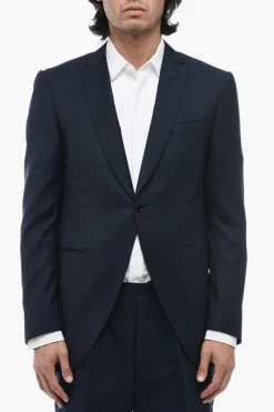 Blazer ACADEMY in Misto Lana e Seta con Rever a Lancia>Corneliani Clearance