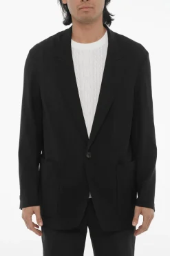 Sale Blazer CAPITOLO In Lana Vergine Leggera con Tasche a Toppa Uomo Giacche
