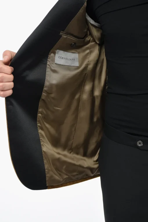 Sale Blazer CERIMONIA ACADEMY in Velour con Tasche a Filo Uomo Giacche