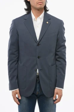 Sale Blazer CIRCLE in Cotone con Tasche a Filo Uomo Giacche