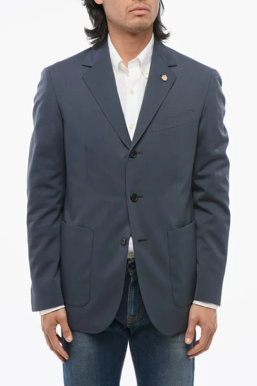 Sale Blazer CIRCLE in Cotone con Tasche a Filo Uomo Giacche