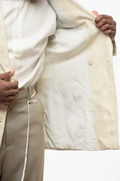 Clearance Blazer Doppiopetto BRUCE in Misto Seta con Tasche a Toppa Uomo Giacche