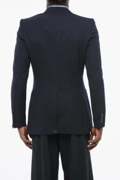 Outlet Blazer Doppiopetto BRUCE in Misto Lana con Tasche a Toppa Uomo Giacche