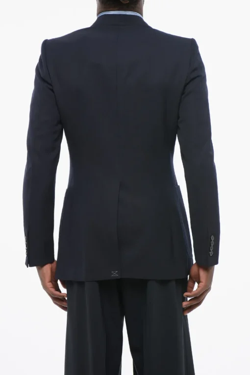 Outlet Blazer Doppiopetto BRUCE in Misto Lana con Tasche a Toppa Uomo Giacche