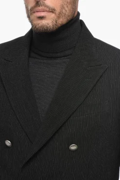 Sale Blazer Doppiopetto Gessato con Revers a Lancia Uomo Giacche