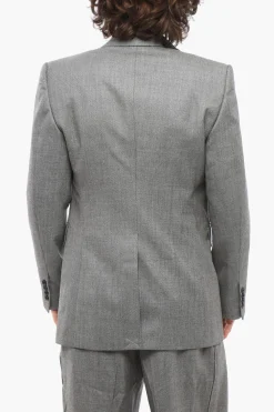 Best Blazer Doppiopetto in Lana Twill con Tasche ad Aletta Uomo Giacche