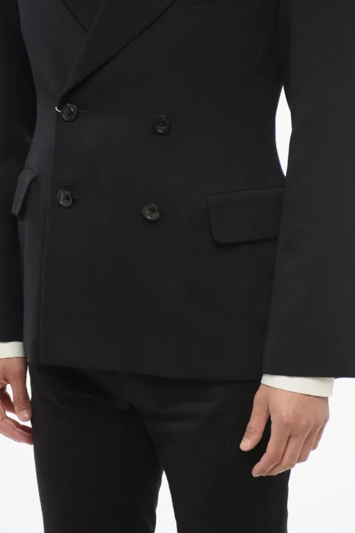 Blazer Doppiopetto In Lana Con Tasche Ad Aletta>Maison Margiela Outlet