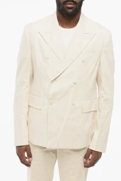 Blazer Doppiopetto in Lurex con Rever a Lancia>Amiri Outlet
