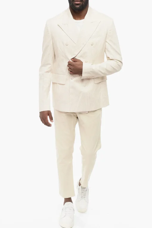 Blazer Doppiopetto in Lurex con Rever a Lancia>Amiri Outlet