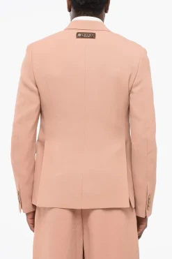 Blazer Doppiopetto in Viscosa Twill con Tasche ad Aletta>Amiri Discount