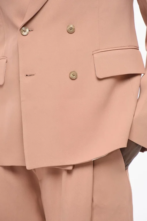 Blazer Doppiopetto in Viscosa Twill con Tasche ad Aletta>Amiri Discount