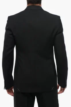 Blazer Doppiopetto TATTOO con Rever a Lancia in Satin>Off-White Clearance