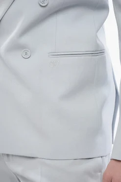 Hot Blazer Doppiopetto TATTOO con Rever a Lancia in Satin Uomo Giacche