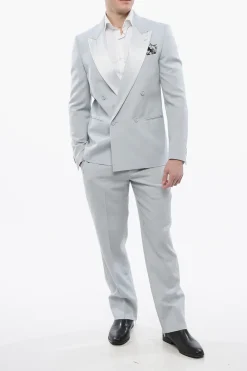 Hot Blazer Doppiopetto TATTOO con Rever a Lancia in Satin Uomo Giacche