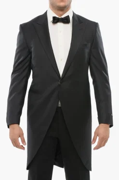 Online Blazer Frac LEADER In lana Vergine Con Revers A Lancia Uomo Giacche