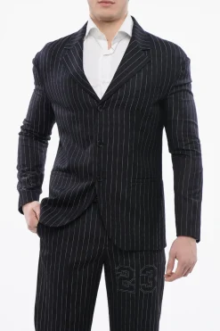 Sale Blazer Gessato 23 con Tasche ad Aletta Uomo Giacche