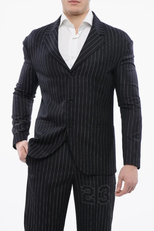 Sale Blazer Gessato 23 con Tasche ad Aletta Uomo Giacche