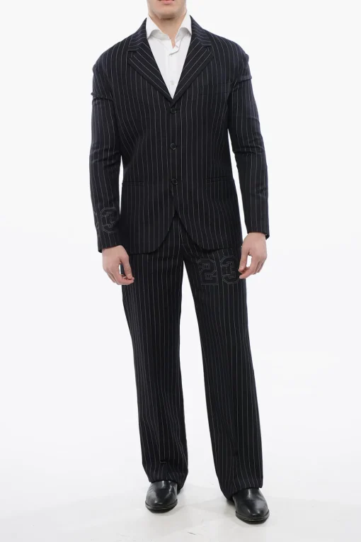 Sale Blazer Gessato 23 con Tasche ad Aletta Uomo Giacche