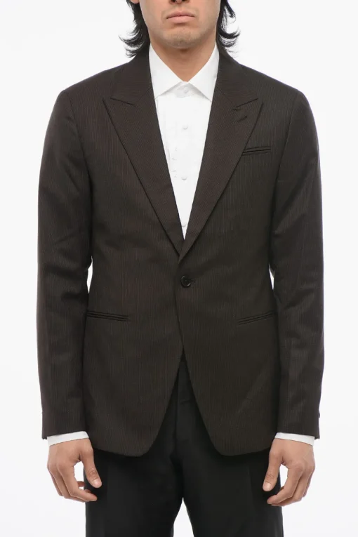 Blazer Gessato con Rever a Lancia>AllSaints Clearance