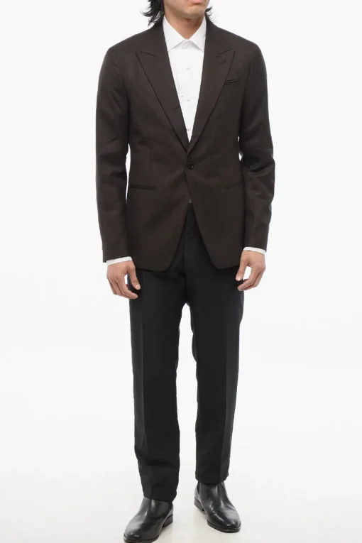 Blazer Gessato con Rever a Lancia>AllSaints Clearance